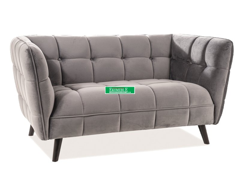 SOFA CASTELLO 2 VELVET BEŻ BLUVEL 28 / WENGE
