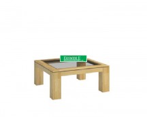 Mebin - Rossano Stolik 90 z blatem przeszklonym