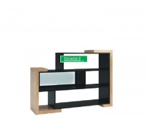 Mebin - Corino Regał wolnostojący niski z podśw. wnęki lewy