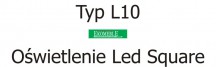 Dekort  typ l10 oświetlenie led square