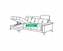 Vero - amareno - narożnik z funkcją spania oraz pojemnikiem 3RBI+1SWL