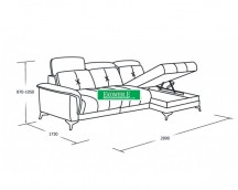 Vero - amareno - narożnik z funkcją spania oraz pojemnikiem 3RBI+1SWP