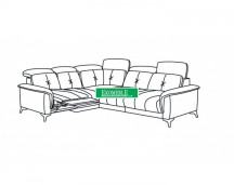 Vero - amareno -  narożnik z f. spania oraz elekt. f. relax 3RBI+X90K+1N0+1RPeL