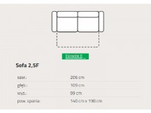Feniks - Genesis - Sofa 2,5F
