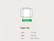 Feniks - Garret - Fotel 1EL z relaksem elektrycznym