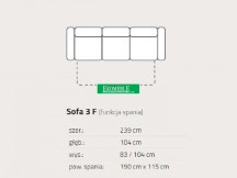 Feniks - Garret - Sofa 3F z funkcją spania