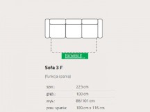 Feniks-Baggio sofa trzyosobowa z funkcją spania 