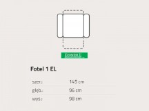 Feniks - Evolution - fotel 1EL z relaksem elektrycznym