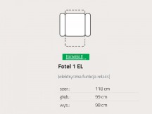 Feniks - Motion - Fotel 1EL z relaksem elektrycznym