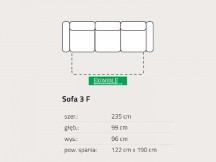 Feniks - Lino - Sofa 3F z funkcją spania