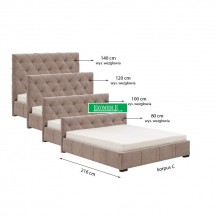 New Elegance - Łóżko 140 Mini Maxi 2700 różne konfiguracje