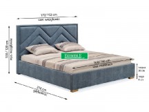 New Elegance - Łóżko 180 z Wezgłowiem 44 wys. 100/120 różne konfiguracje