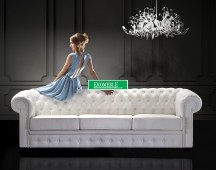 Chesterfield - sofa 3osobowa z funk.spania