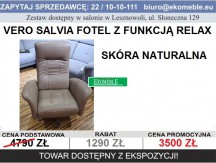 VERO FOTEL SALVIA Z FUNKCJĄ RELAX , SKÓRA NATURALNA