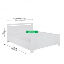 Stolwit - new york - łóżko 160 bez pojemnika