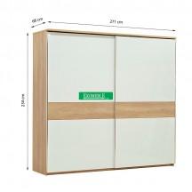 Stolwit - manhattan - szafa przesuwna 2,7 m z oświetleniem górnym