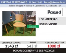 Paged - LOF - KRZESŁO, DĄB NATURALNY