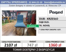 Paged - DUB - KRZESŁO, DĄB OLEJ. TK. NOVEL