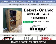 Dekort - Orlando T46 Szafka 2D z oświetleniem , dąb bursztyn