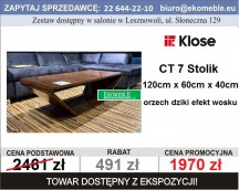 Klose - CT7 stolik kawowy, orzech dziki ef. wosku