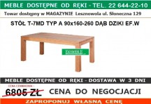 STÓŁ T-7MD 7164-53 TYP A 90x160-240 D.DZIKI EF.W.