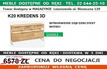 KLOSE - K20 2001-01 KREDENS 3D DĄB DZIKI EF. WOSKU/CZARNY