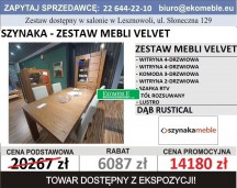 SZYNAKA MEBLE - ZESTAW VELVET