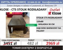KLOSE - STOLIK CTS 120X80 ROZKŁADANY