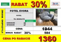 Bydgoskie Meble - Evora Fotel podstawa metalowa, tk.monolith