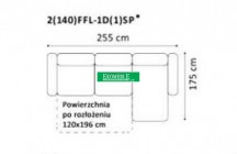 Nola - Narożnik -  2(140)FFL-1D(1)SP