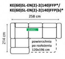 Gala - Olbia - Narożnik KE(60)SL-EN(2)-2(140)FFP