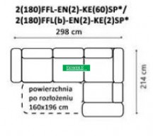 Gala - Olbia - Narożnik 2(180)FFL-EN(2)-KE(60)SP