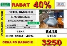 VERO - BASILICO - FOTEL Z FUN. RELAKS OBROTOWY + KIESZEŃ