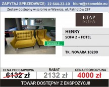 ETAP SOFA - HENRY - SOFA 2, FOTEL, TK. NOVARA 10200