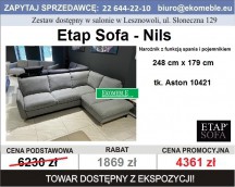 Etap Sofa - Nils narożnik z funkcją spania i pojemnikiem , tk.Aston 10421