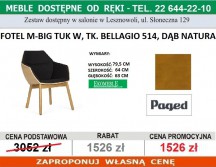 Paged - Fotel M-BIG TUK WW Bellagio 514 dąb natura