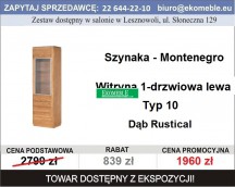 Szynaka Meble - Montenegro Typ 10 Witryna 1-drzwiowa (lewa)