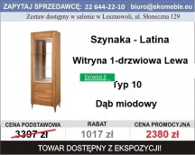Szynaka Meble - Latina Typ 10 Witryna 1-drzwiowa lewa