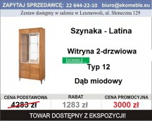 Szynaka Meble - Latina Typ 12 Witryna 2-drzwiowa