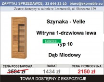 Szynaka Meble - Velle Typ 10 Witryna 1-drzwiowa lewa