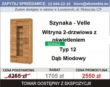 Szynaka Meble - Velle Typ 12 Witryna 2-drzwiowa z oświetleniem