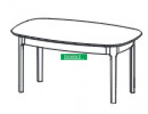 Taranko Meble - Leo LE-S2 stolik elipsa