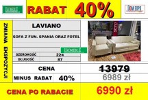 BYDGOSKIE MEBLE - LAVIANO - SOFA 3F Z FUNK. SPANIA ORAZ FOTEL