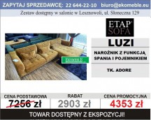 ETAP SOFA - NAROŻNIK LUZI Z FUNKCJĄ SPANIA I POJEMNIKIEM