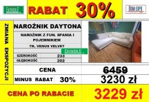 Sweet Sit- daytona narożnik OTM(4)SL-2(120)QFP z funkcją spania i pojemnikiem tk. ven.vel.