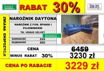 Sweet Sit- daytona narożnik 2(120)QFLW-OTM(4)SP z funkcją spania i pojemnikiem tk. ven.vel. 2924
