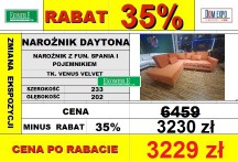 Sweet Sit- daytona narożnik 2(120)QFLW-OTM(4)SP z funkcją spania i pojemnikiem tk. ven.vel. 2924