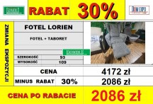 GALA - LORIEN FOTEL Z TABORETEM TK. FLAMERO