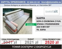 SWEET SIT - NAPPA - SOFA Z FUN. SPANIA I POJ. - TK. SOFIA