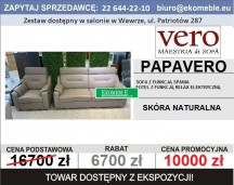 VERO - PAPAVERO SOFA Z FUKCJĄ SPANIA + FOTEL Z FUNKCJĄ RELAX